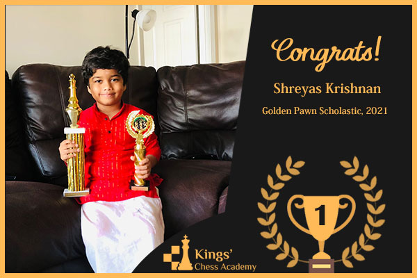 Shreyas Krishnan from Kings Chess Academy